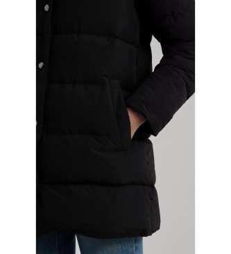 Lauren Ralph Lauren Schwarzer Daunenmantel mit Kapuze