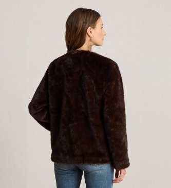 Lauren Ralph Lauren Casaco de pelo sintético marrom