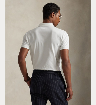 Polo Ralph Lauren Stretch-Piqué-Poloshirt Custom Slim Fit weiß