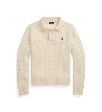 Polo Ralph Lauren Jersey Polo de lana y cachemira beige
