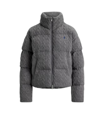 Polo Ralph Lauren Chaqueta acolchada de lana y cachemira gris