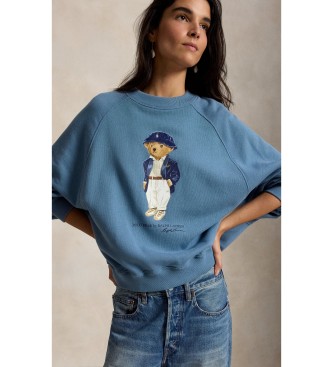 Polo Ralph Lauren Sudadera de felpa ligera con Polo Bear azul