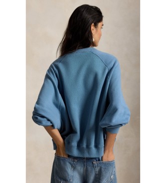 Polo Ralph Lauren Sudadera de felpa ligera con Polo Bear azul