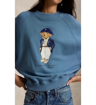 Polo Ralph Lauren Sudadera de felpa ligera con Polo Bear azul