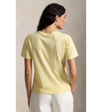 Polo Ralph Lauren Camiseta de punto jersey con Polo Bear amarillo