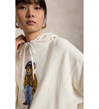 Polo Ralph Lauren Women's cotton sweatshirt with off-white Bear Polo shirt