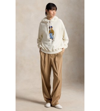 Polo Ralph Lauren Women's cotton sweatshirt with off-white Bear Polo shirt