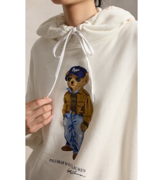 Polo Ralph Lauren Women's cotton sweatshirt with off-white Bear Polo shirt
