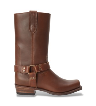 Polo Ralph Lauren Stivali in Pelle Alti marrone