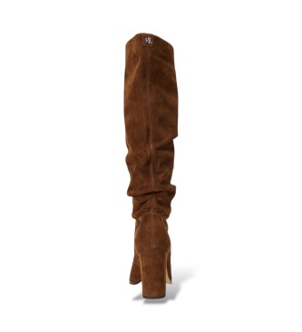 Lauren Ralph Lauren Braune Wildleder-Stiefel Artizan