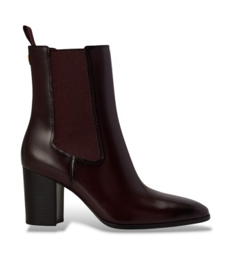 Lauren Ralph Lauren Bottines Raelynn en cuir verni grenat