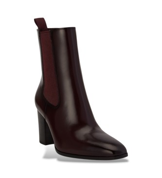 Lauren Ralph Lauren Bottines Raelynn en cuir verni grenat