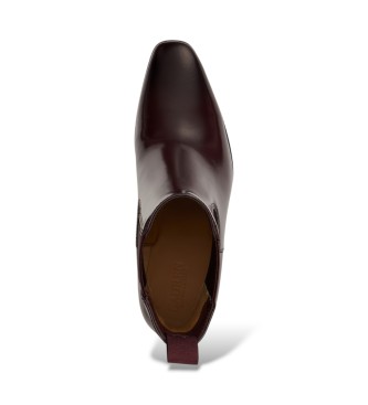 Lauren Ralph Lauren Bottines Raelynn en cuir verni grenat