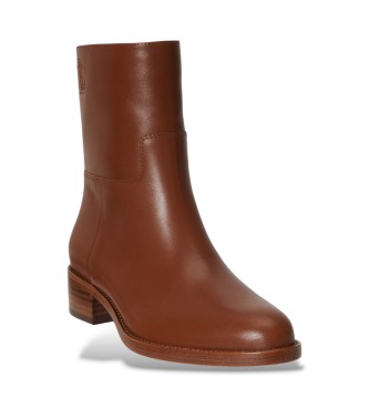 Lauren Ralph Lauren Bottines Kyle en cuir de veau marron