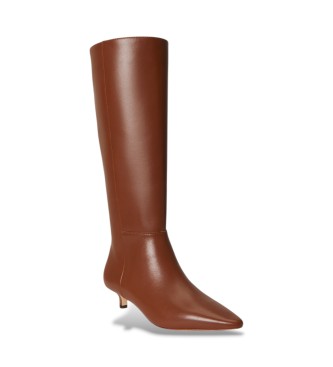 Lauren Ralph Lauren Bottes hautes Francesca en cuir de veau marron