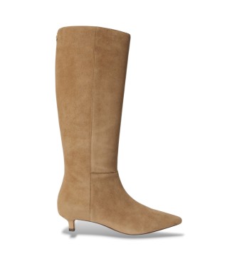 Lauren Ralph Lauren Bottes hautes Francesca en peau de mouton marron
