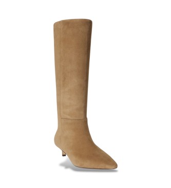 Lauren Ralph Lauren Bottes hautes Francesca en peau de mouton marron