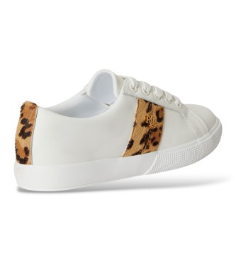 Lauren Ralph Lauren Buty Janson II z bia?ej ciel?cej skóry z w?osiem