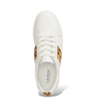 Lauren Ralph Lauren Buty Janson II z bia?ej ciel?cej skóry z w?osiem