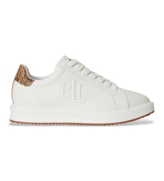 Lauren Ralph Lauren Zapatillas Ainsley con repujado de pitón blanco 