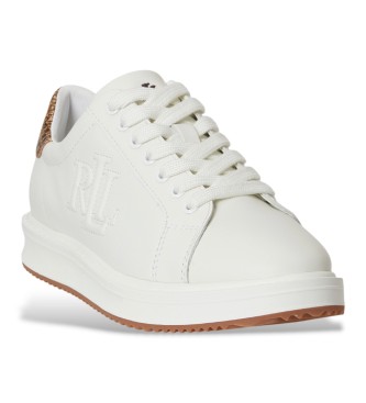 Lauren Ralph Lauren Zapatillas Ainsley con repujado de pitón blanco 