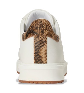 Lauren Ralph Lauren Zapatillas Ainsley con repujado de pitón blanco 
