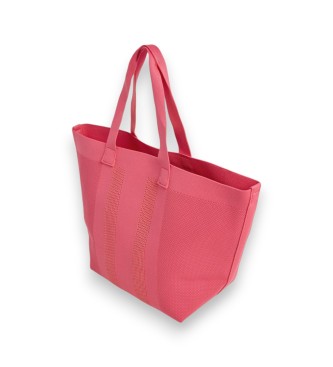 Pepe Jeans Bolso shopper Knit Winslow rosa