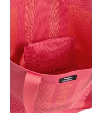 Pepe Jeans Bolso shopper Knit Winslow rosa
