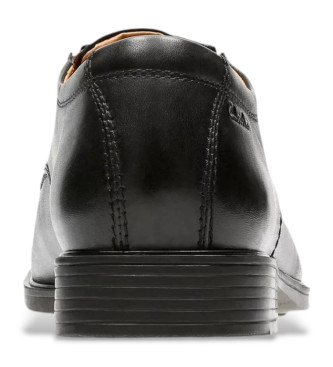 Clarks Tilden Cap chaussures en cuir noir
