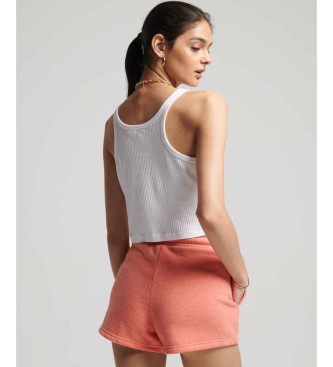Superdry Short en tricot de coton biologique avec logo Vintage Logo orange