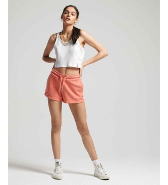 Superdry Short en tricot de coton biologique avec logo Vintage Logo orange