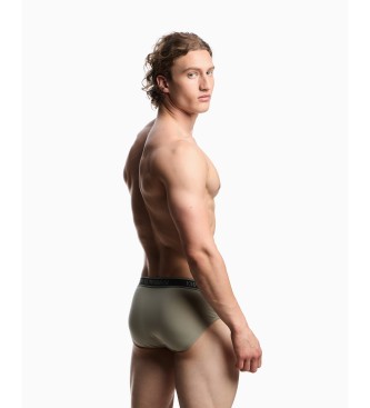 Emporio Armani Set 3 Slips Logo schwarz, grün, grau