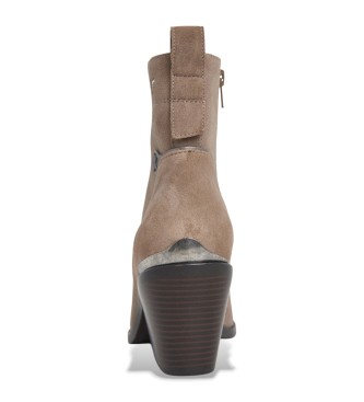Pepe Jeans Stivaletti alla caviglia Gina Smart in pelle beige