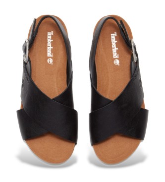 Timberland Sandales en cuir Malibu Waves noir