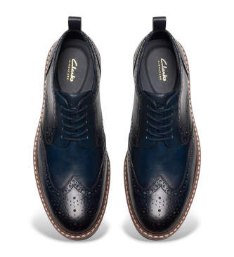 Clarks Aldwin Limit chaussures en cuir marine