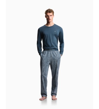 Emporio Armani Pijama Pattern Mix azul