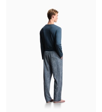 Emporio Armani Pijama Pattern Mix azul