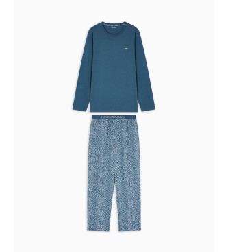 Emporio Armani Pijama Pattern Mix azul