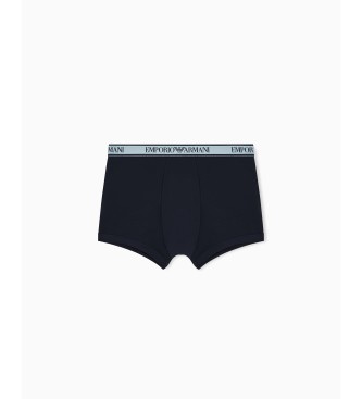 Emporio Armani 3er-Set blaue elastische Boxershorts