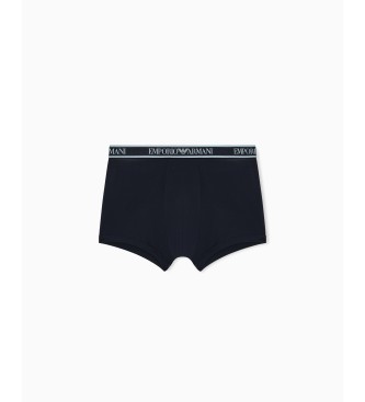 Emporio Armani 3er-Set blaue elastische Boxershorts