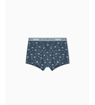 Emporio Armani 3er-Set blaue elastische Boxershorts