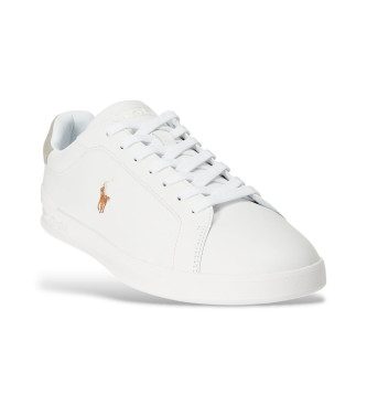 Polo Ralph Lauren Erfgoed leren sportschoenen wit, grijs