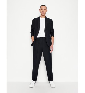 A|X Armani Exchange Hose aus marineblauem Leinen