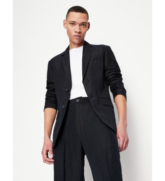 A|X Armani Exchange Hose aus marineblauem Leinen
