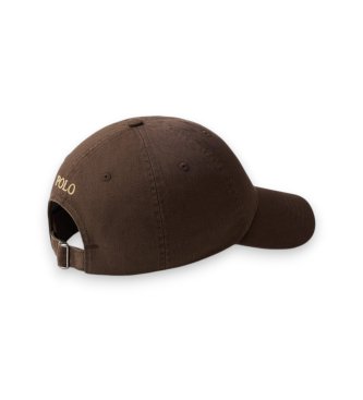 Polo Ralph Lauren Kultowa brązowa bawełniana czapka chińska
