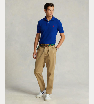 Polo Ralph Lauren Le polo emblématique Custom Slim Fit en piqué bleu foncé