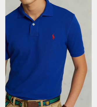 Polo Ralph Lauren Le polo emblématique Custom Slim Fit en piqué bleu foncé