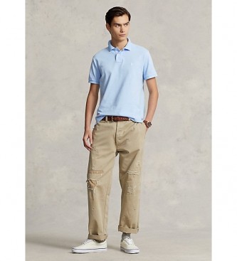 Polo Ralph Lauren Le polo emblématique en piqué Custom Slim Fit bleu clair
