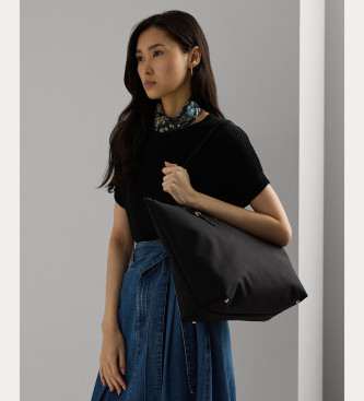 Lauren Ralph Lauren Keaton velika najlonska tote torba črna