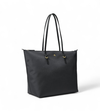 Lauren Ralph Lauren Keaton velika najlonska tote torba črna